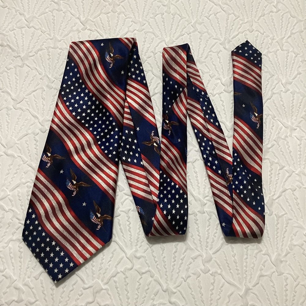 God Bless America Patriotic Tie